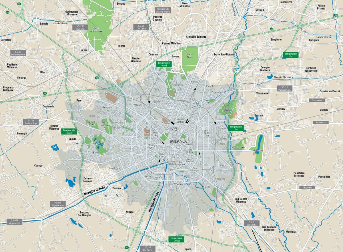 kartta milanon kanavat 