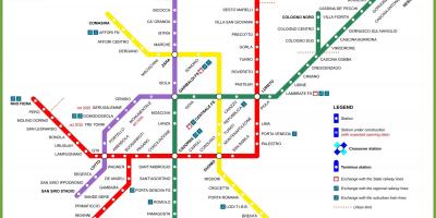 Milano kartta-metro