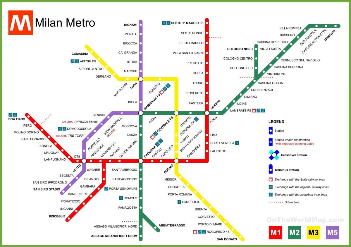 milano kartta-metro