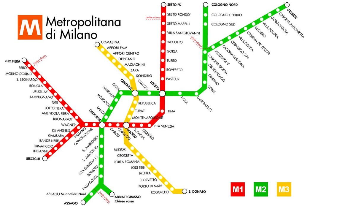 metro kartta milano