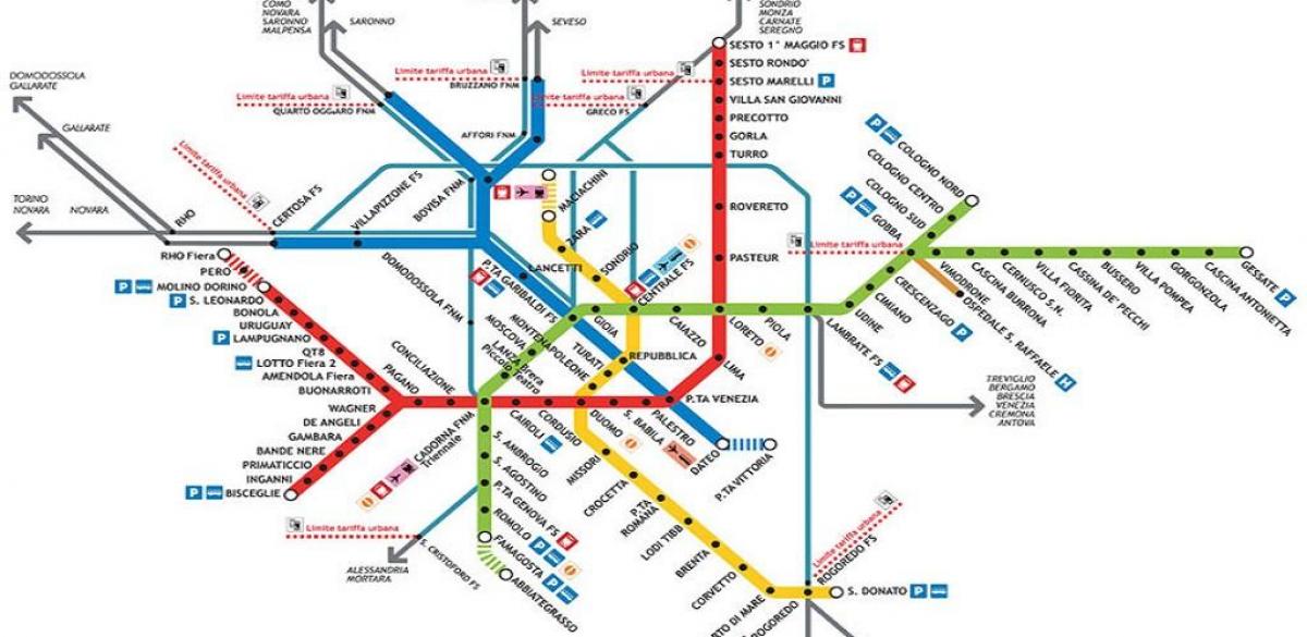 tube map-milano