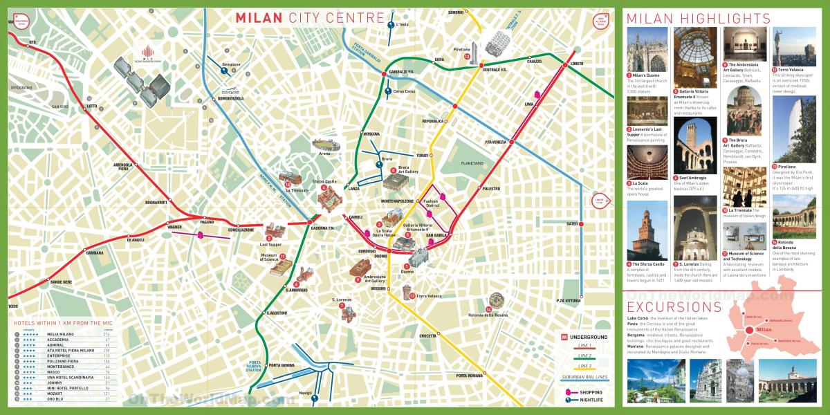 city sightseeing milanon kartta