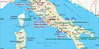 Kartta milanon ja ympäröivän alueen
