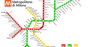 Metro kartta milano