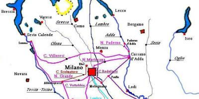 Kartta milanon navigli district