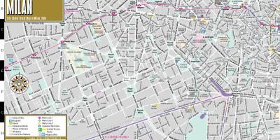 Street kartta milanon keskustaan