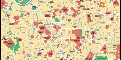 Milano italia keskusta kartta