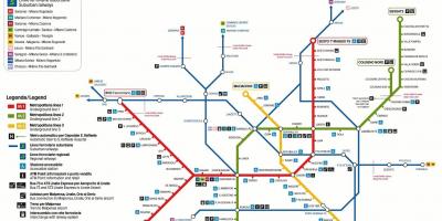 Milanon liikenne kartta