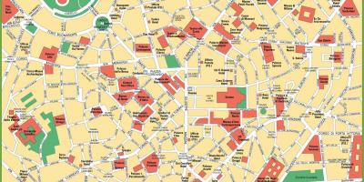 Milano kaupungin kartta